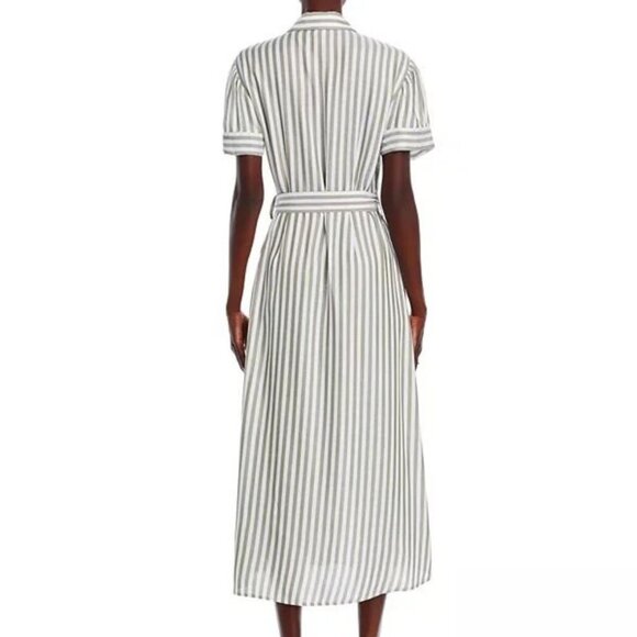 T Tahari Tie-Waist Fit & Flare Midi Shirtdress - Picture 3 of 6